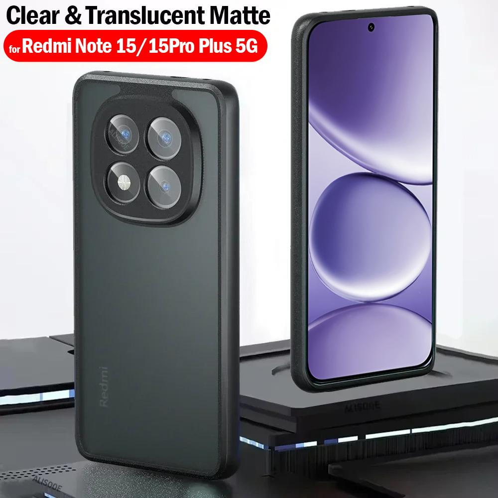 Cover for Xiaomi Redmi Note 15 Pro / 15 Pro Plus 5G Case Matte Translucent & Clear Transparent Ultra Thin Funda Capa