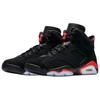 Jordan Air Jordan 6 Rutschfest Abriebfest High-Top Vintage Basketballschuhe Unisex Schwarz Rot CT8529-001