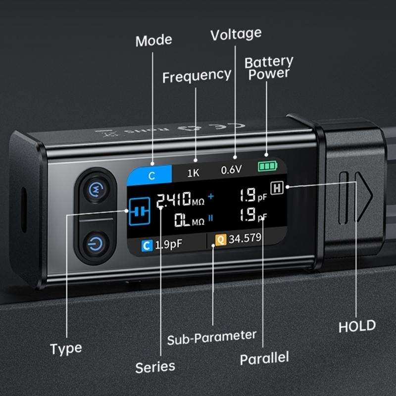 Advanced Easy to Carry Bridge Meter with High Stability ABS for Resistance Capacitance Inductance Diodes Voltage Testing