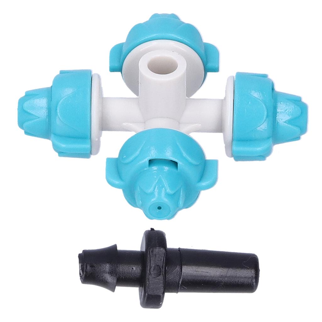50Set 4 Outlet Water Nozzle Kit Atomizing Sprinkler Garden Irrigation Accessory Lake Blue