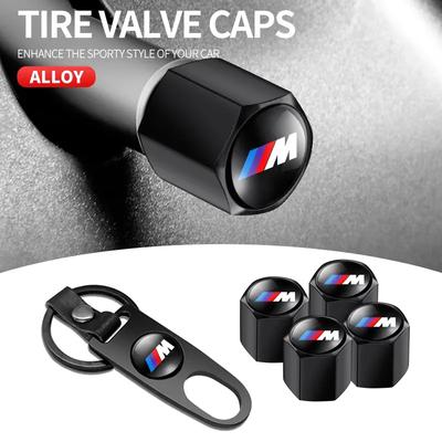 Car Tire Valve Cap Wheel Stem Cover with Wrench KeyChain For BMW M E46 E90 E60 F30 F10 E39 E36 F20 G30 G20 E87 E92 E91 E30