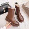 Snow Boots Women's Fashion Versatile Chelsea Winter Short Boots Women's Cotton Shoes
