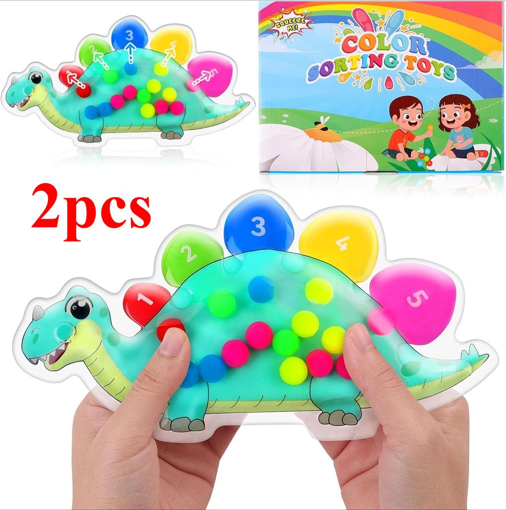 Dinosaur Color Sorting Sensory Toy Activities Toy Fine Motor Matching Game Montessori Autism Fidgets Toys for Kids Adults Boys
