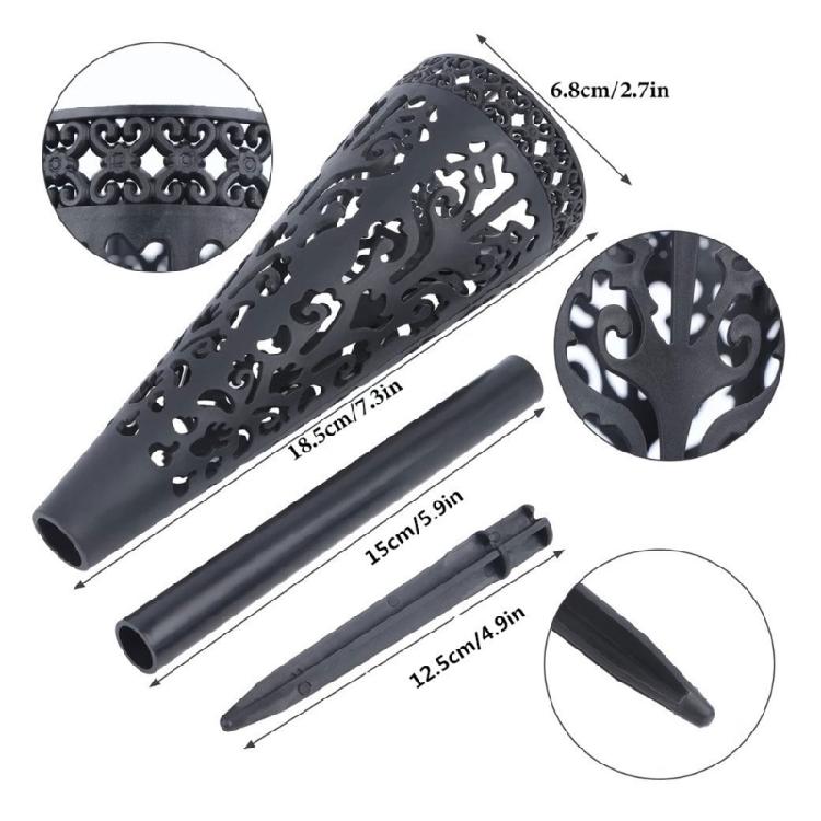 2/4Pcs Cemetery Vase with Spikes Plastic Cemetery Grave Vase Flower Holder
