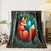 Whimsical Fox and Butterfly Print Blanket Soft and Cozy Perfect for the Living Room Bed Sofa or a Nap,gift