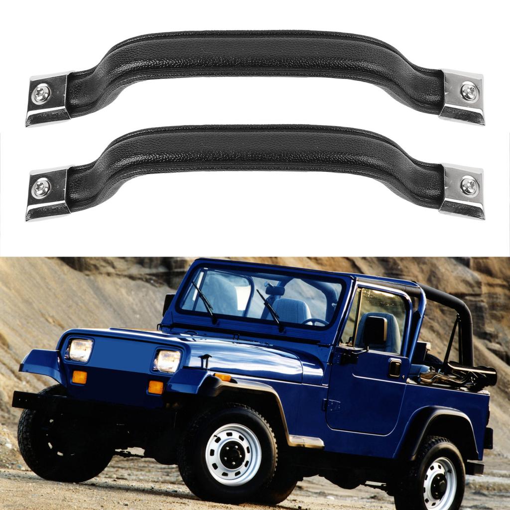 Interior Door Handle Pull Strap Kit Front Left Right Side 55009801K Replacement for YJ 1987-1995