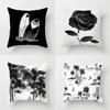 45X45CM Ins Nordic Modern Simple Black and White Wind Pillowcase Sofa Office Seat Car Cushion Cover Home Decoration