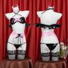 Succubus Patent Leather Lingerie Set: Devil Cosplay Bikini for Women (C1013)