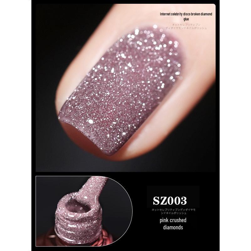 18-Color Ultra Bright Crushed Diamond Glitter Nail Gel Polish