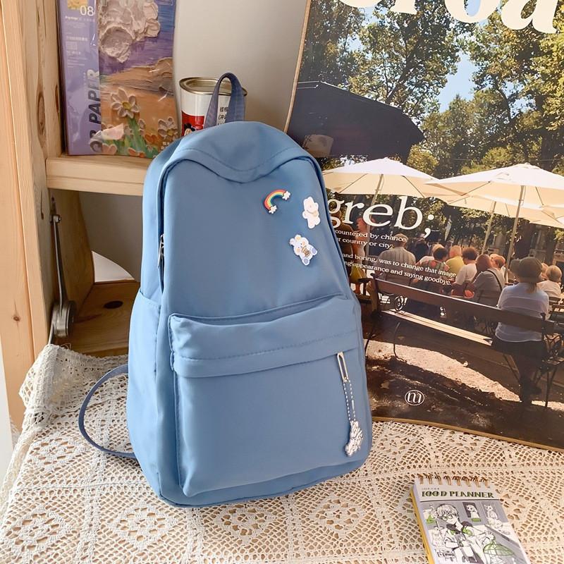 Stylish Lightweight Rainbow Pendant Backpack For Students In Various Colors