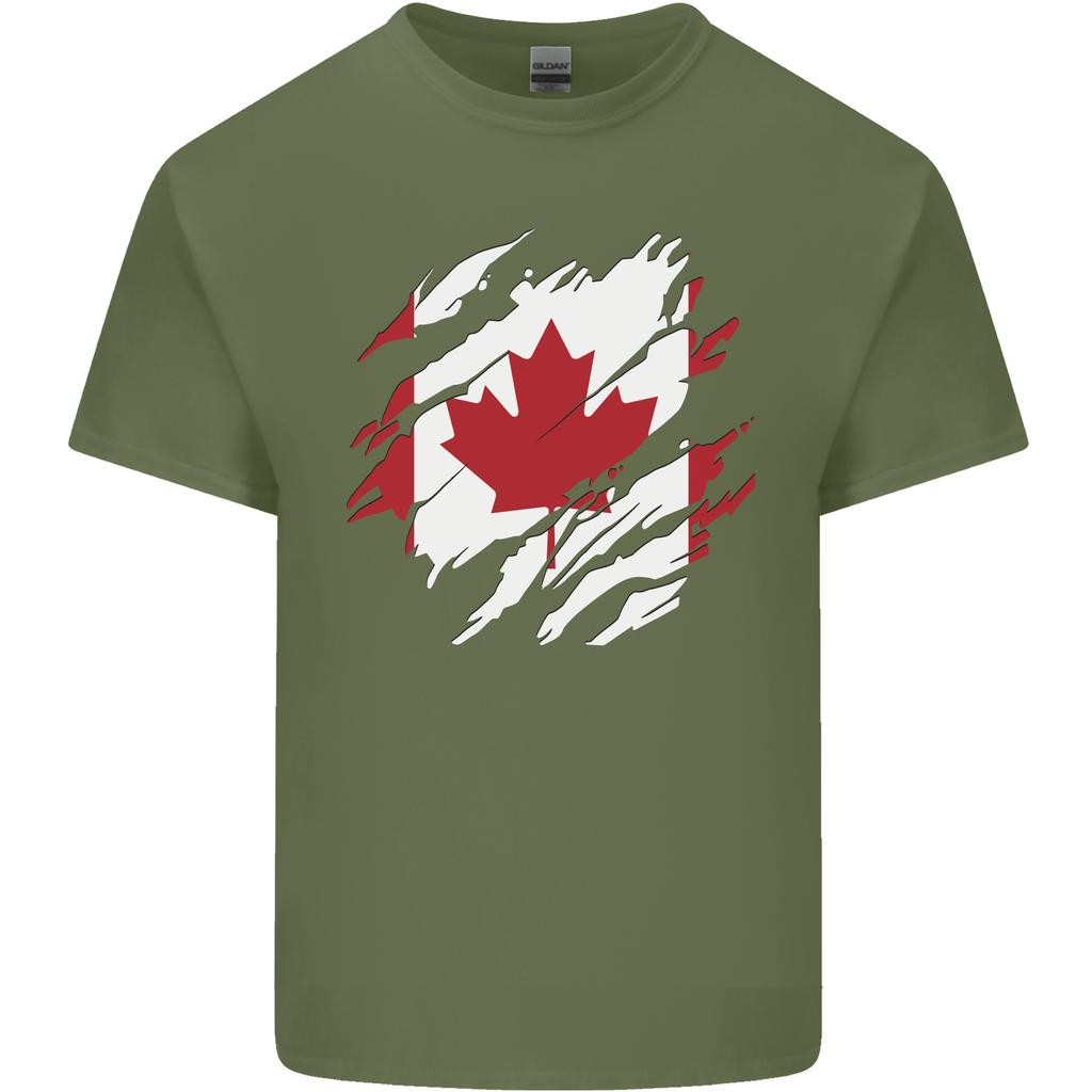 Torn Canada Flag Canadian Day Football Unisexs Light Cotton TShirt