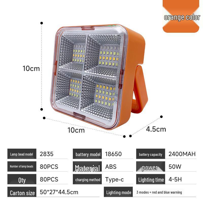USB Rechargeable Solar LED Spotlight: Portable Outdoor Camping & Emergency Lamp
