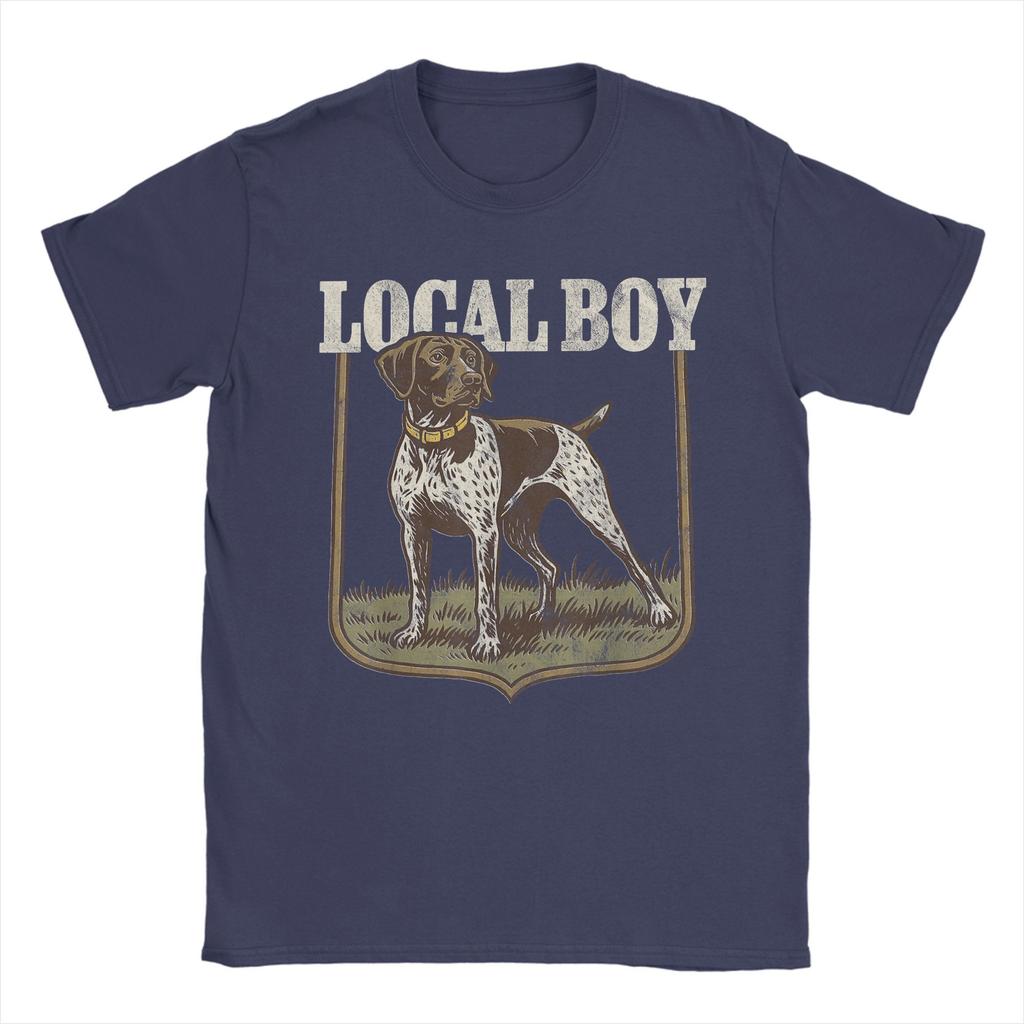 Local Boy Hunting Dog Retro Southern Country Pride T Shirts for Men Cotton Cool T-Shirts Round Neck Tee Shirt Short Sleeve Tops