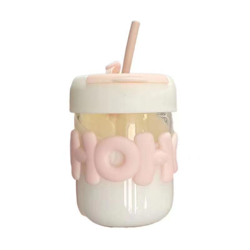 

Heat Portable Transparent Resisting Cup Water Sippy Bottle Mug Children Student