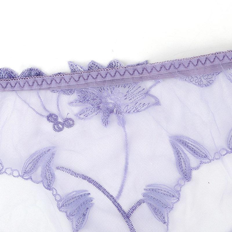 1PC Undewear Mesh See Through Lingerie Briefs Lace Panties Knickers No Trace Transparent Women Sexy