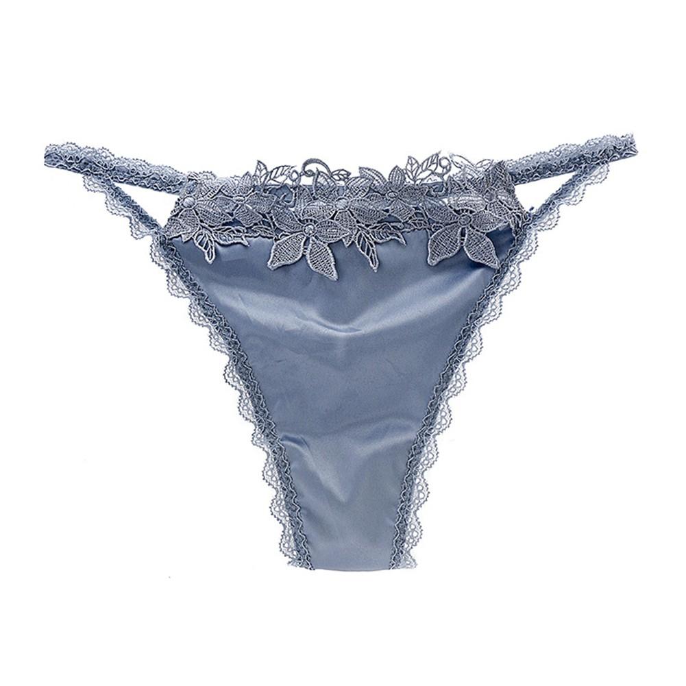 Women Sexy Shiny Satin Underwear For Daily Lace Knickers