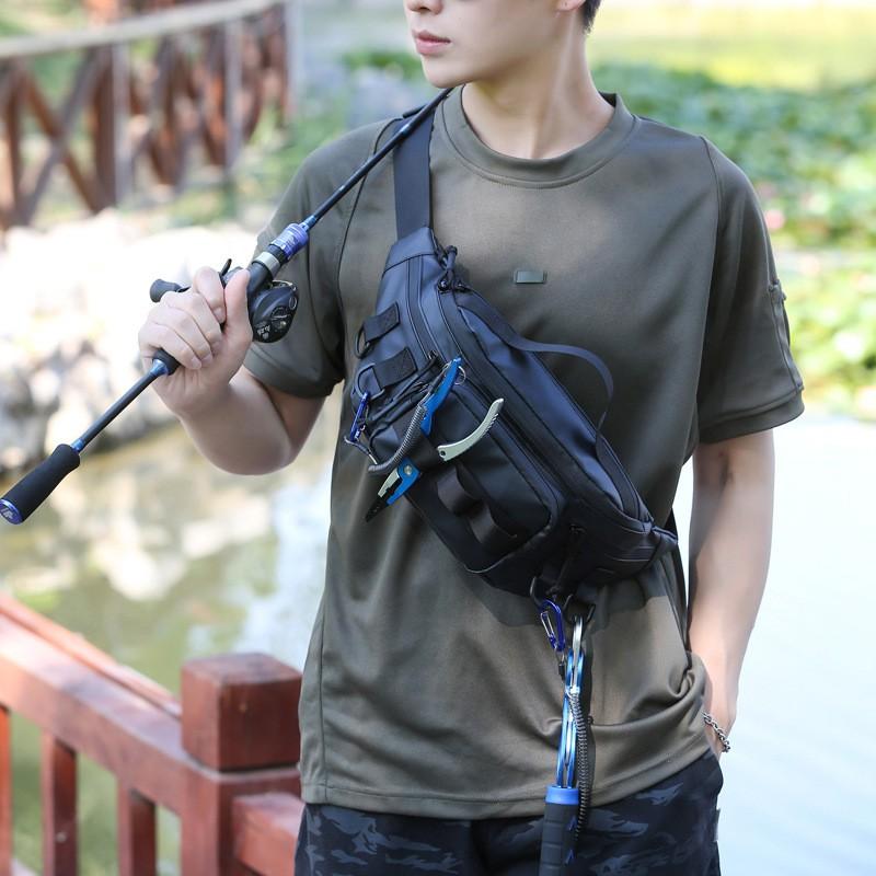 Lightweight Waterproof Fishing Waist Pack Men Women Outdoor Gear Bag Multi-Functional Chest Belt
