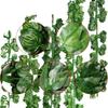 2.2M Artificial Plant Green Ivy Leaf Garland Silk Wall Hanging Vine Home Garden Decoration Wedding Party DIY Fake Wreath Leaves