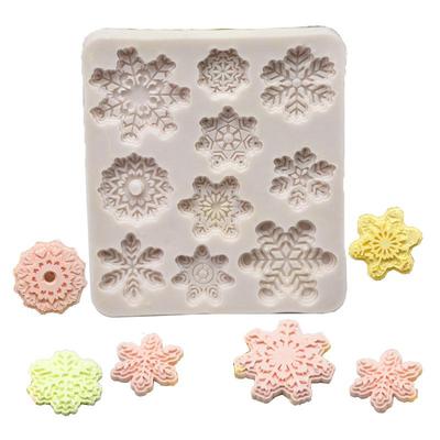 Weihnachts-Schneeflocken Fondant- und Schokoladenformen zum Backen und Dekorieren