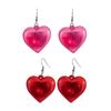 Fashion LED Lights Dangle Earrings Light Up Heart Drop Earring Unique Valentines Charm Hook Earrings Statement Jewelry