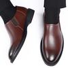 Men Business Dress Leather Shoes Spring Autumn Leisure Genuine Leather Breathable Soft Sole Ightweight Driving Boots Office Work