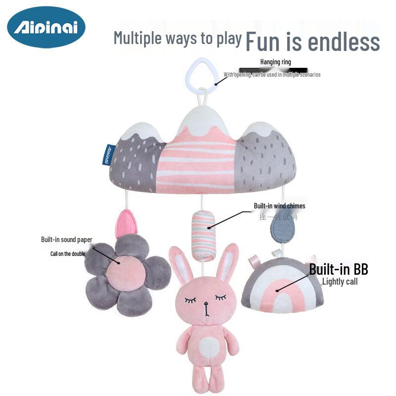 Aipinqi Baby Pink Animal Wind Chime Pendant Toy for Strollers