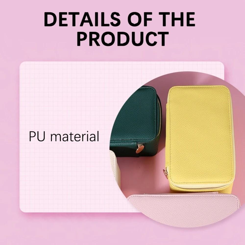 Organizer Jewelry Display Box with 12 Small Pouches Jewelry Storage Case PU Jewelry Box Women