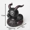 Duckieville Resin Duck Craft Figure Toys Punk Gothic Duck Desk Black Decoration