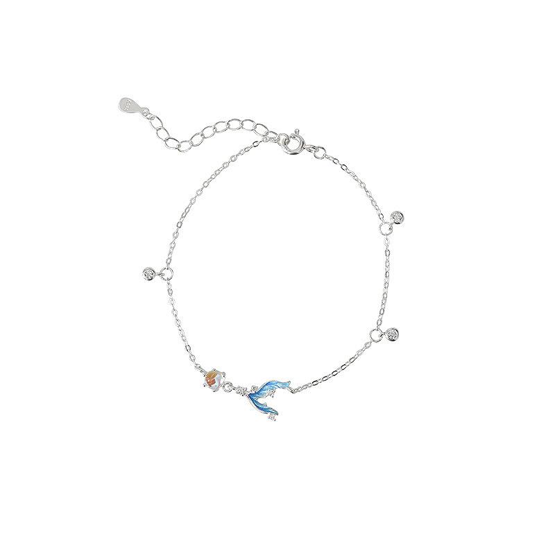 Mermaid Tail Bracelet Women's Light Luxury Niche High Sense Exquisite Student Jewelry Birthday Gift Bracelet