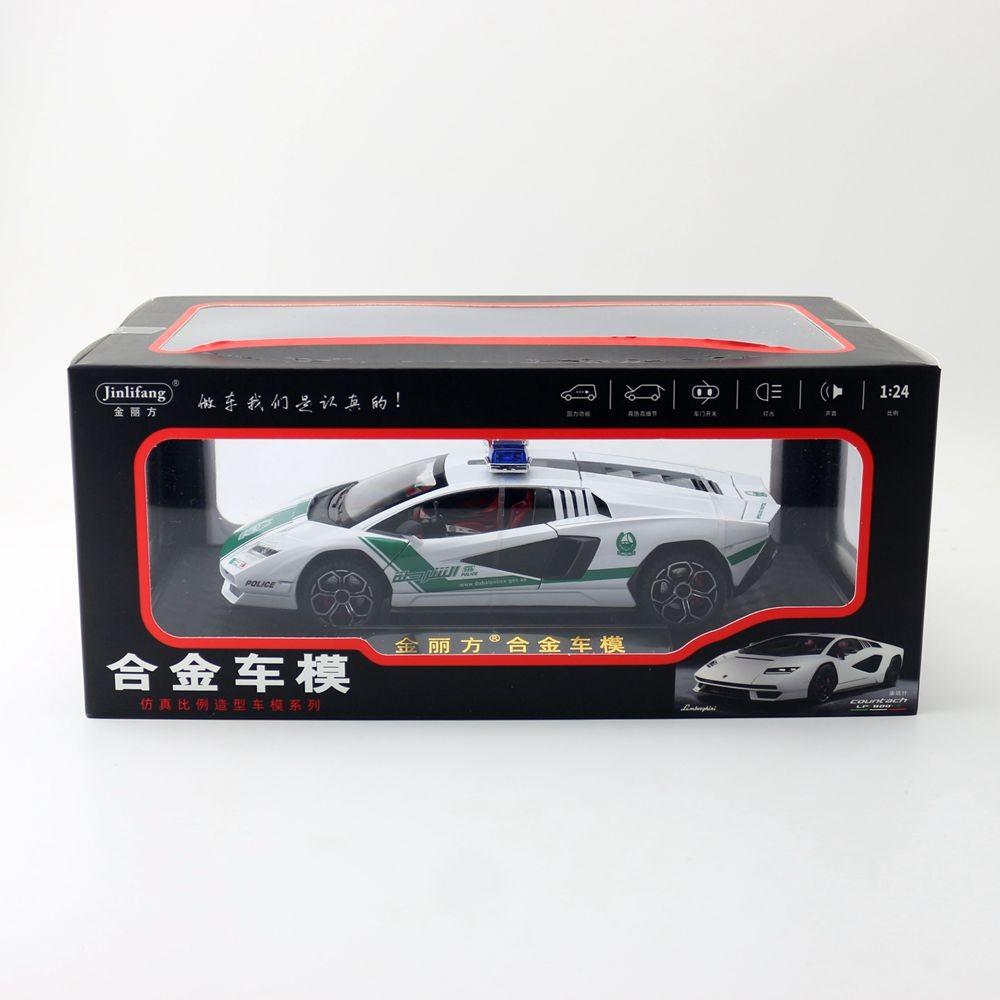 Police Car Alloy Model With Acousto Optic Design For Children Toy Collection And