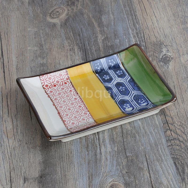 Ceramic Plate Sushi Porcelain rectangle Dish Dessert Plates Salad Platter Dinner Plato Kitchen Tableware Food Decorative Tray