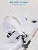 360° Rotating Baby Stroller: High View, Reclines, Foldable, Shock-Absorbing Eggshell Design