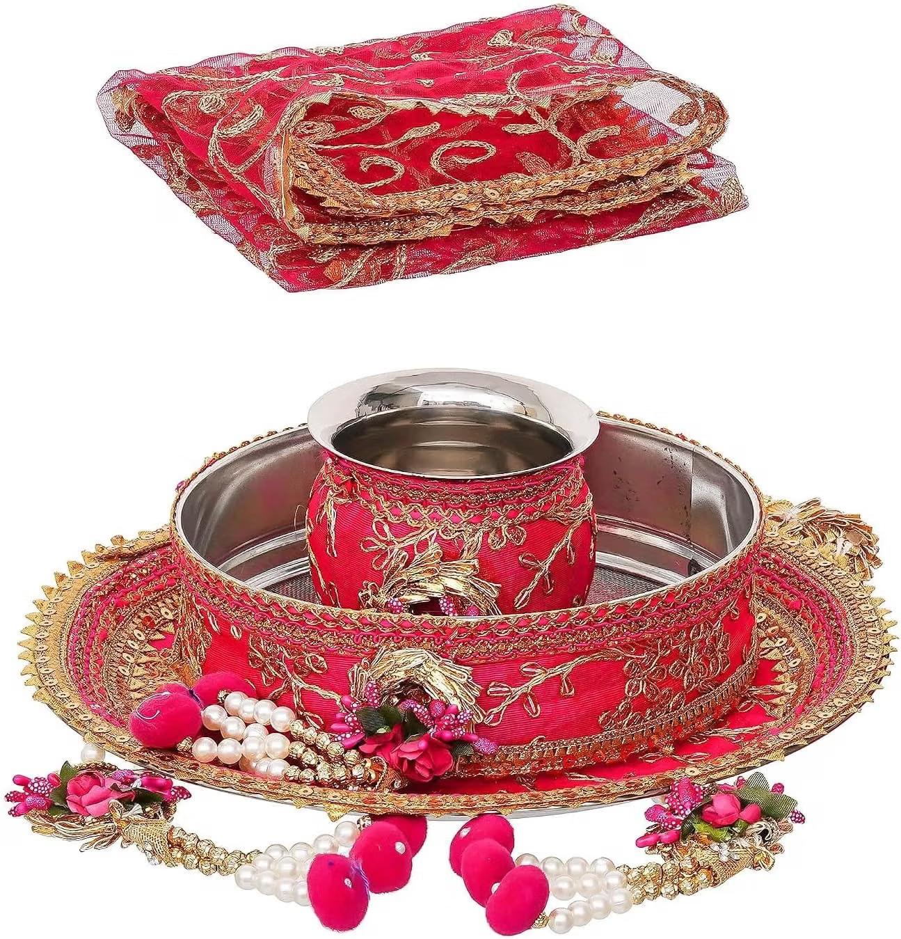 Pink and Golden Floral Decorative Handcrafted