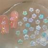 100Pcs/Pack Diy Nail Art Decor Icy Little Flower Nail Drills Five-Petal Flower Nail Art Jewelry Manicure Diamond Manicure Design