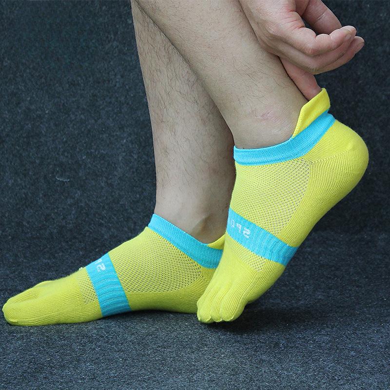 Men's Cotton Thread Five-toe Sports Toe Socks, Summer Thin Split-toe Socks, Five Toes