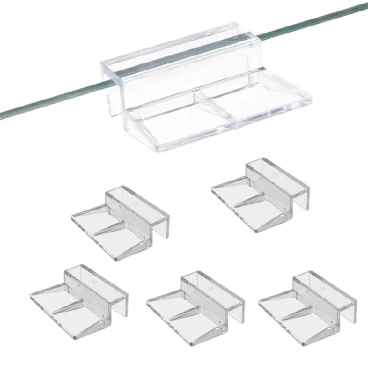 8Pieces Frameless Aquariums Lid Clip Easy Installation Acrylic Support for FishTanks Aquariums Cover Holder Brackets
