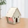 DIY Wood Birdhouse Kit Unfinished Log Home Craft Project with Safe Paint Wooden Crafts Boys And Girls Graffiti Bird Nest for Kids