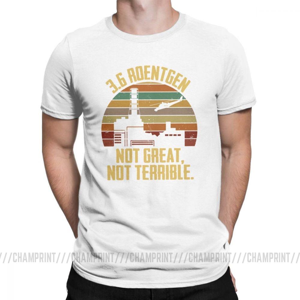 36 Röntgen Nicht Großartig Nicht Schrecklich T-Shirts Tschernobyl T-Shirts TV-Show Nukleare Strahlungskatastrophe T-Shirt für Herren Baumwolle Retro Oberteile