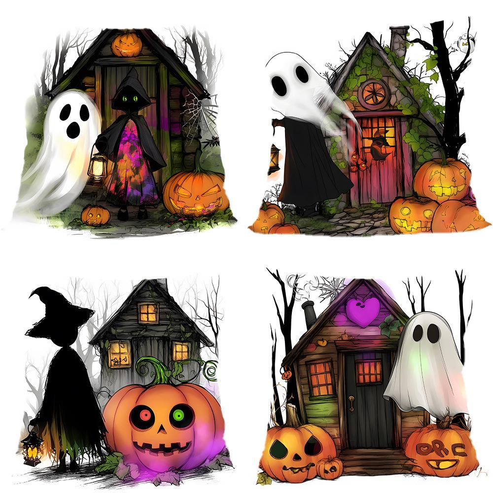 Halloween Pillowcase Pumpkin Skull Funny Ghost Cushion Cover Sofa Living Room Decoration Pillow