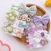 8/9pcs Set Cute Korean Haipins for Baby Girls Big Lattice Bow Floral Kawaii Cartoon Princess Hair Clip Baby Girl Hair Accessories