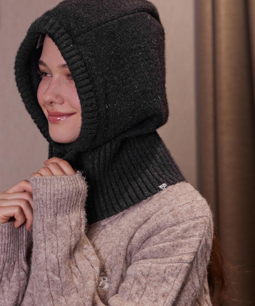 BELLOL Soft Knit Hooded Balaclava Black