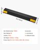 Parking Stopper, 446 mm 2 Pcs Heavy Duty Parking Aid for Garage, PP Curb Garage Floor Stopper with Reflective Strips, Vehicles Gadgets for Cars Vans