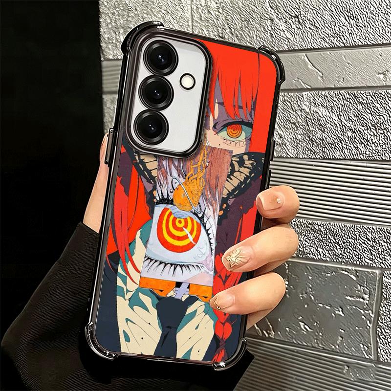 Anime Character Makima CSM Plating Phone Case For Samsung A17 A07 A37 A57 A16 A56 A15 A55 A14 A54 A13 A53 A26 A36 A25 A35 A24 A3