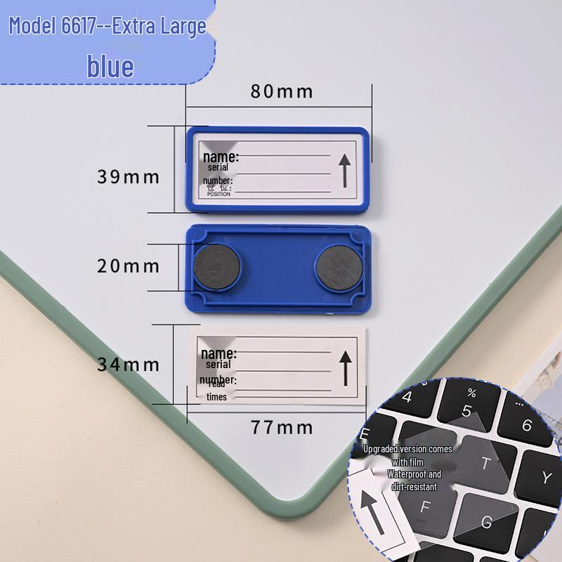 Magnetic Label Holder for Whiteboard & File Cabinets - Warehouse & Partition Name Sign Stickers