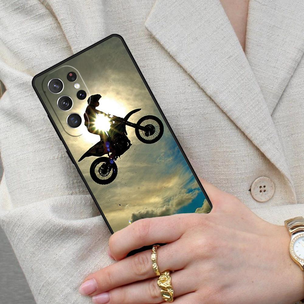 Moto Cross Motorcycle Sports Cell Phone Case for Samsung Galaxy S26 Ultra S25 S24 S23 S22 S21 S20 Note10 Cover