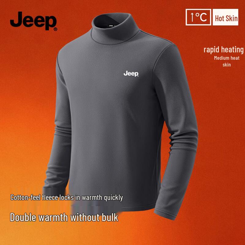 

JEEP Men s Thermal Half-Turtleneck Long-Sleeve T-Shirt 4XL