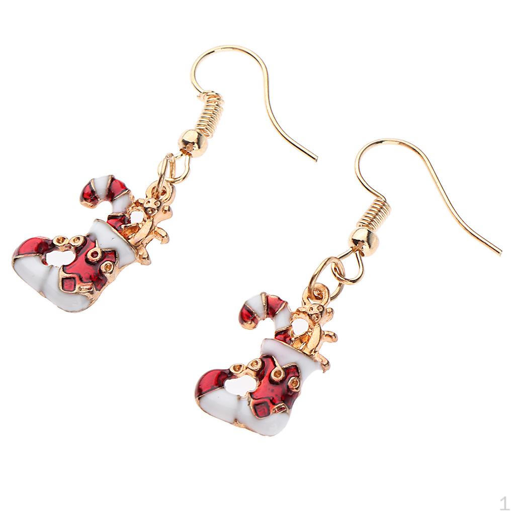 Kids Christmas Ear Stud Earrings Women Santa