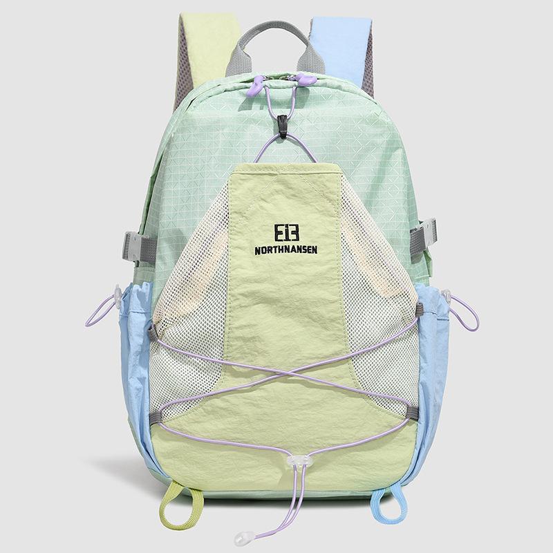Schoolbag female ins Japanese niche simple contrasting color versatile design sports outdoor travel college student backpack