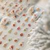 5D Jelly Shell Gloss Christmas Nail Art Stickers Santa Claus Snowflake Christmas Tree Cookie Bags Nail Stickers Decorations