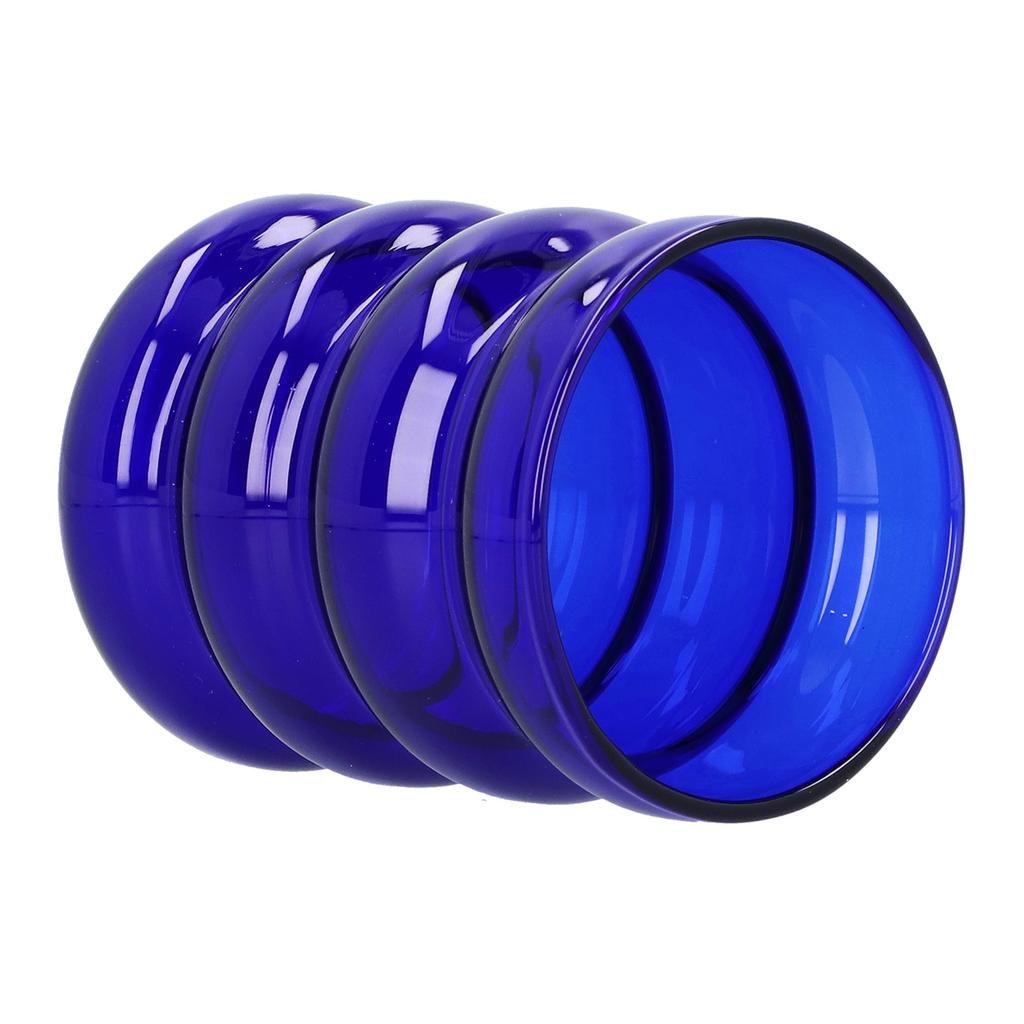 Bamboo Joint Design High Borosilicate Glass Cup HeatResistant Drinking Cup for Milk Beer Coffee(Blue )